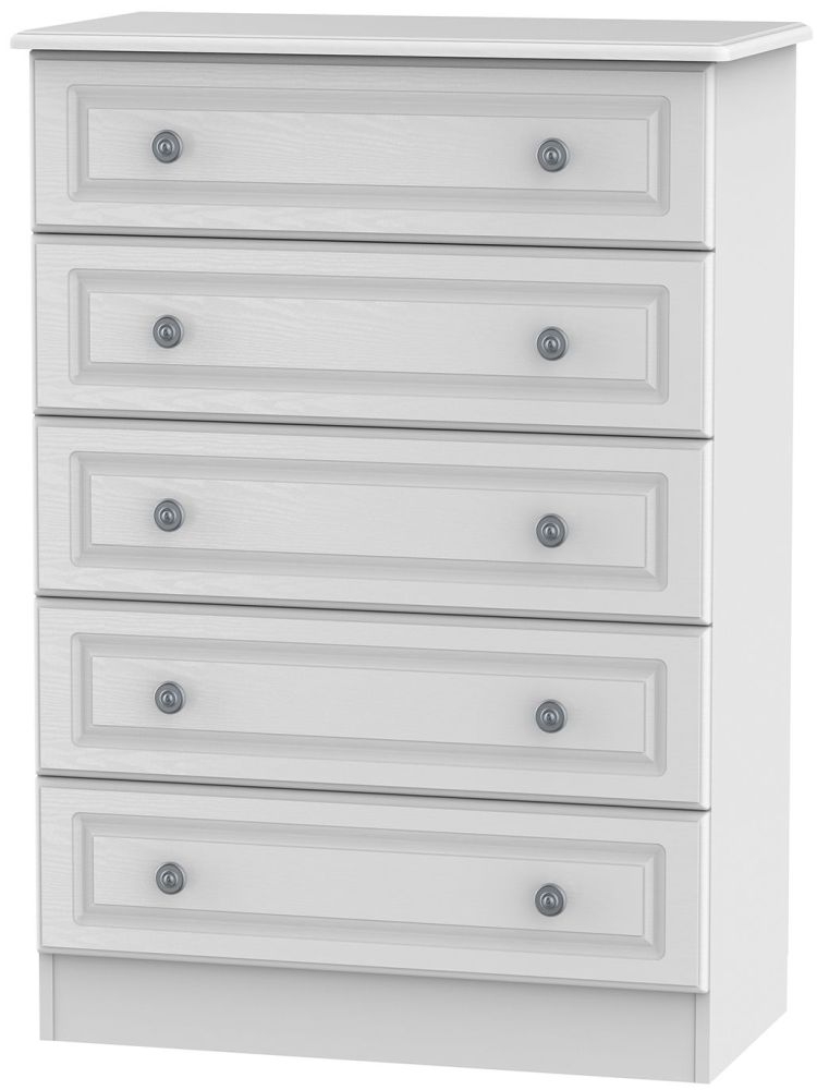 Pembroke White 5 Drawer Chest