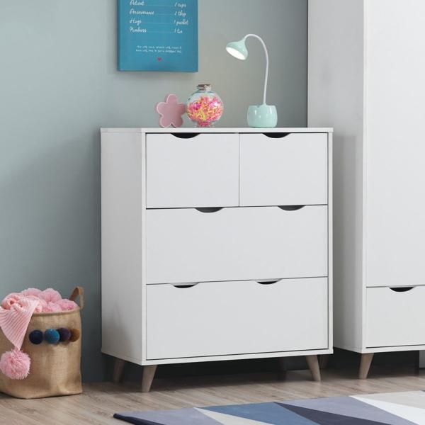 Perce White 4 Drawer Chest