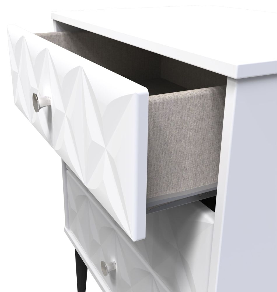Pixel Chest - Midi - 3 Drawer - White