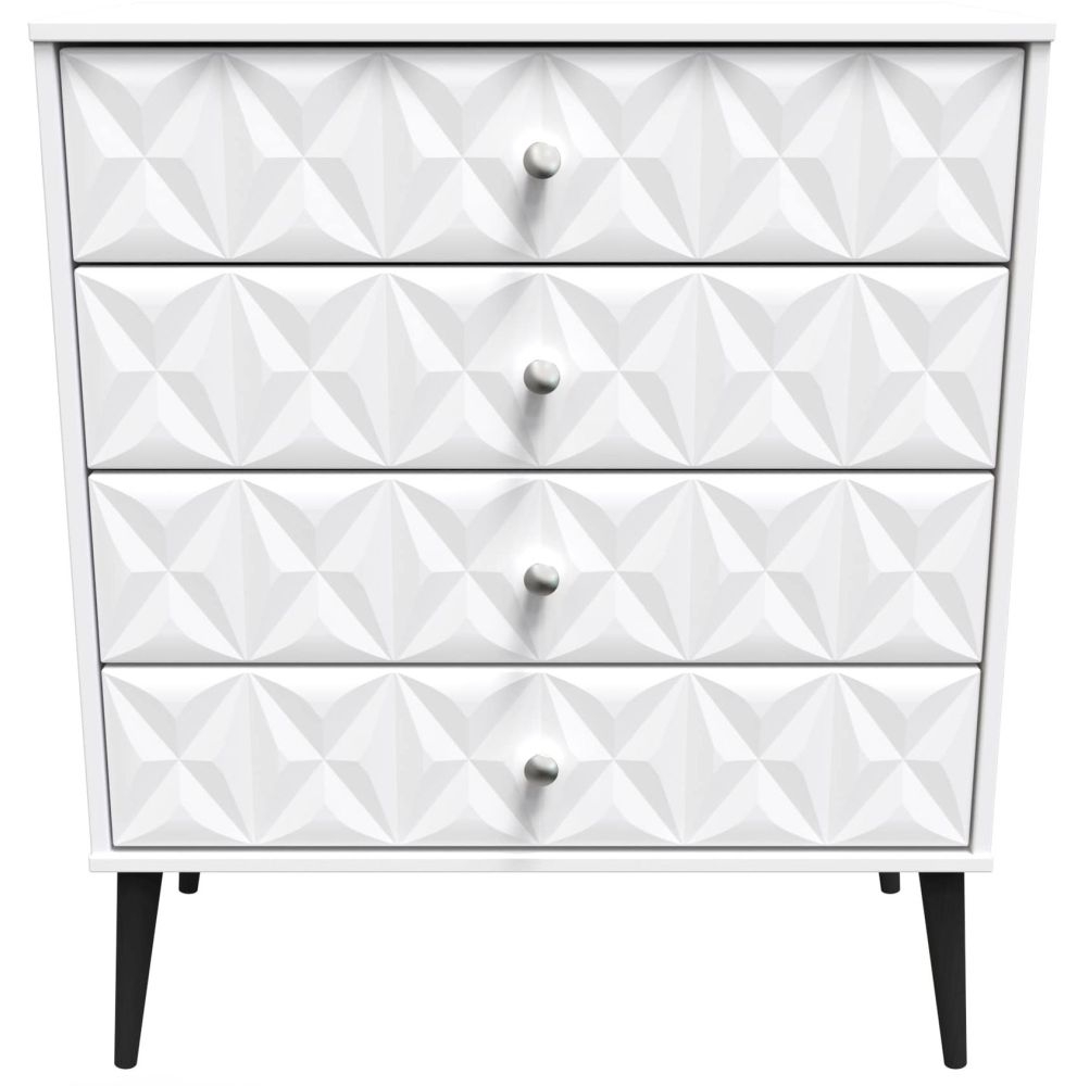 Pixel White 4 Drawer Chest