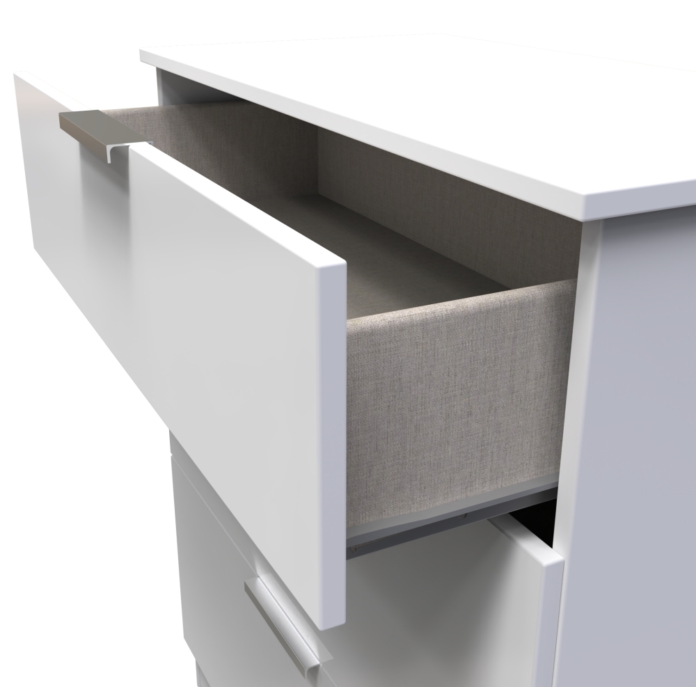 Plymouth Chest - Deep - 3 Drawer - White Gloss