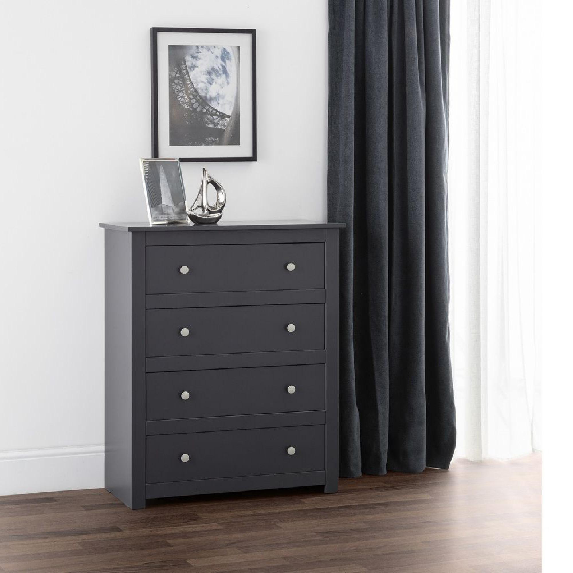 Radley Chest of Drawers - 4 Drawer - Dark Grey