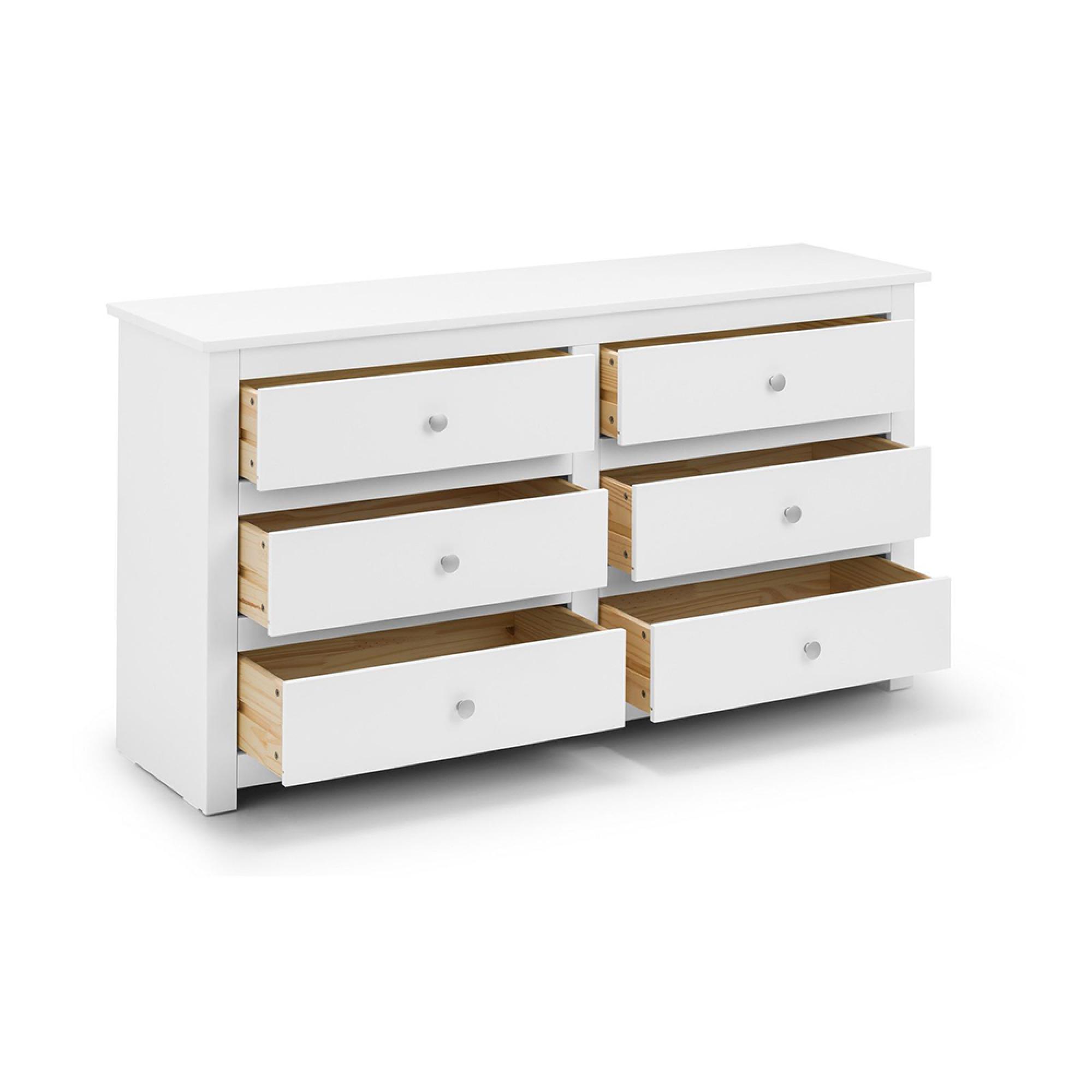 Radley Chest of Drawers - 6 Drawer - Wide - White