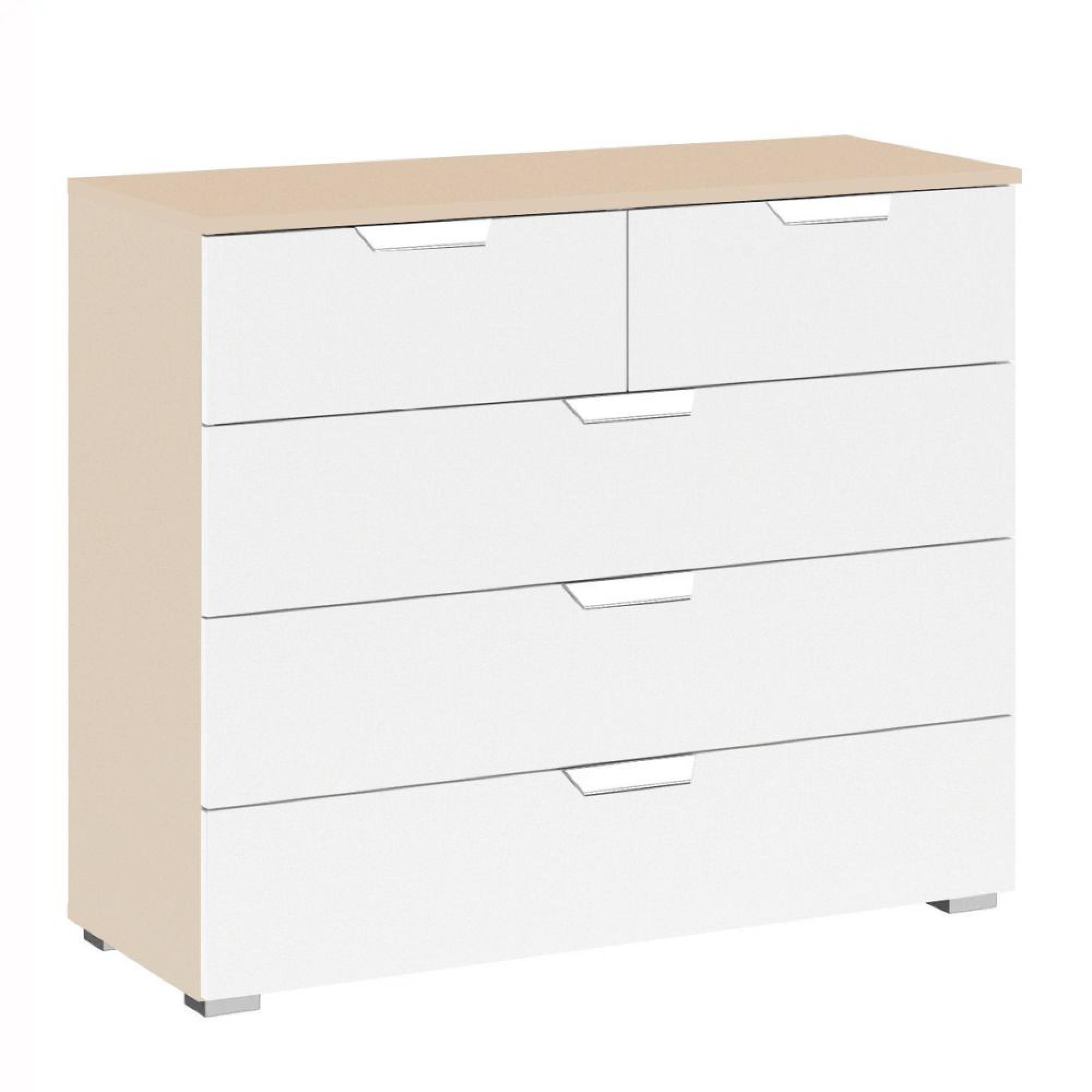 Rauch Aditio 3+2 Drawer Chest - Champagne and Alpine White