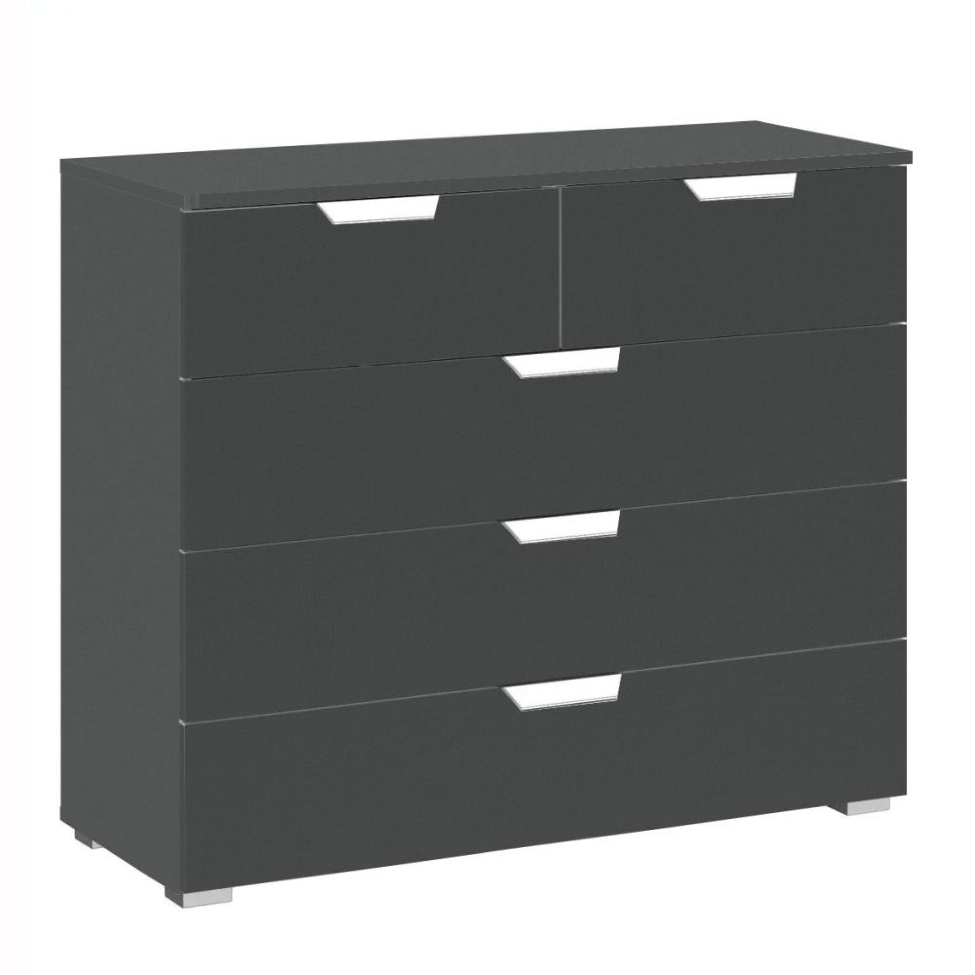 Rauch Aditio 3+2 Drawer Chest - Metallic Dark Grey