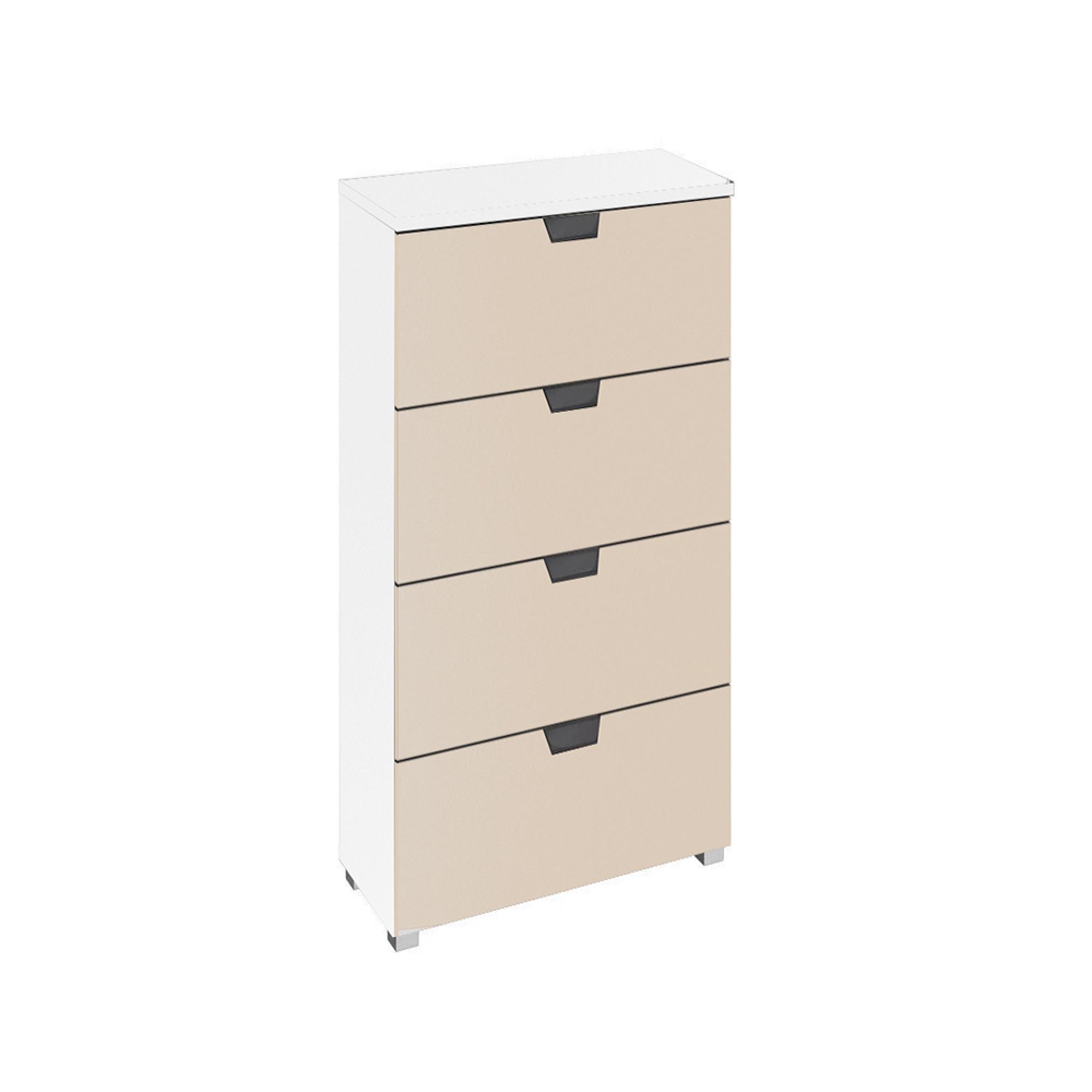 Rauch Aditio 4 Drawer Narrow Chest - Alpine White and Champagne