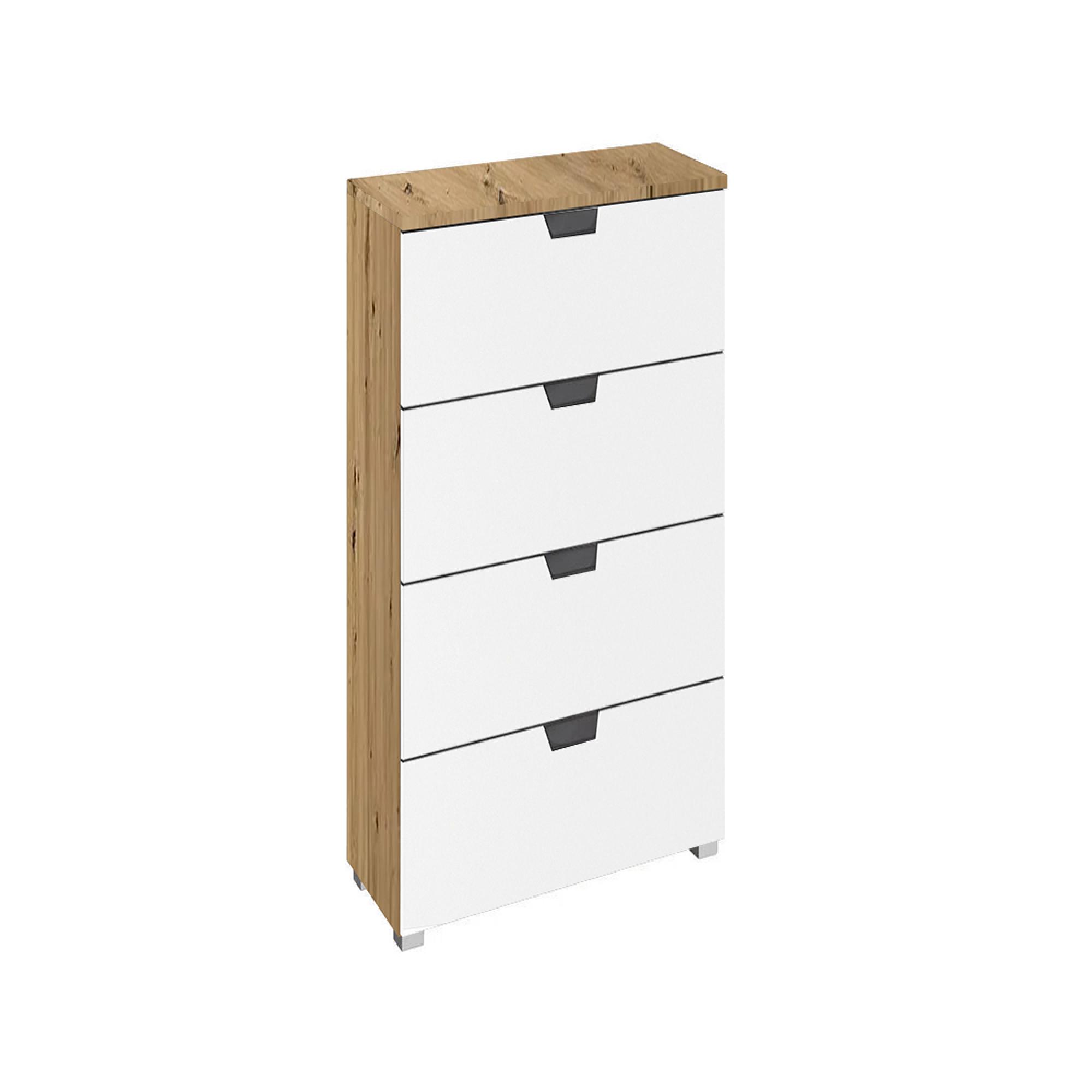 Rauch Aditio 4 Drawer Narrow Chest - Artisan Oak and Alpine White