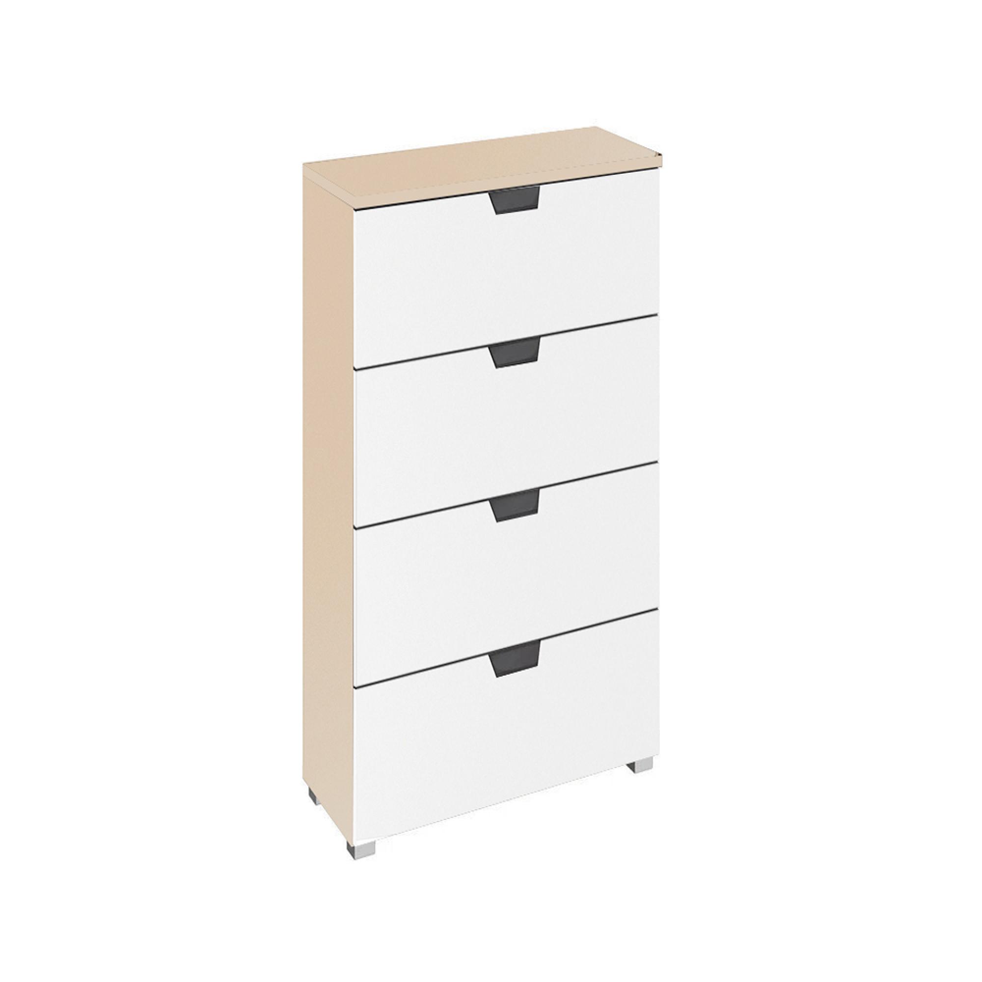 Rauch Aditio 4 Drawer Narrow Chest - Champagne and Alpine White