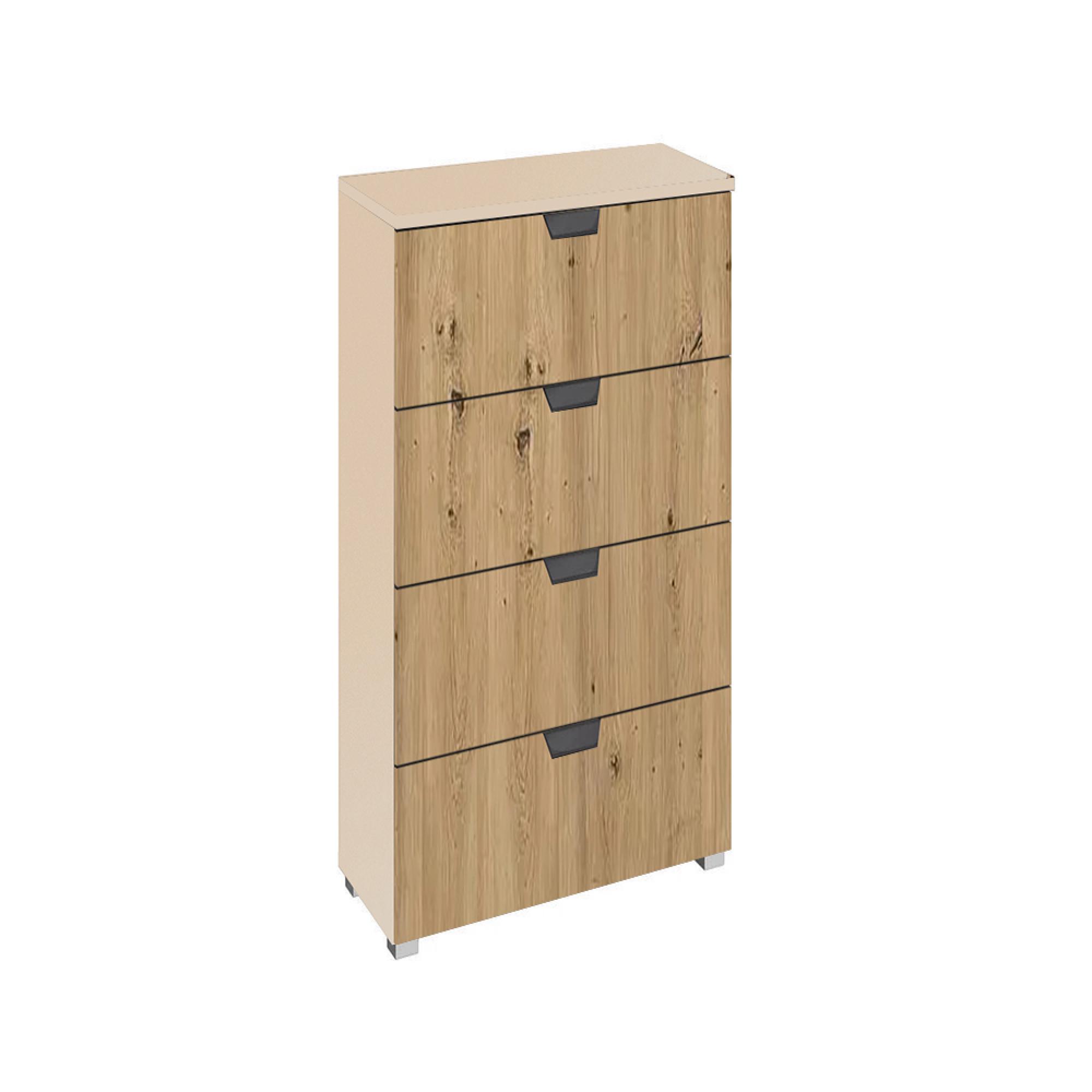 Rauch Aditio 4 Drawer Narrow Chest - Champagne and Artisan Oak