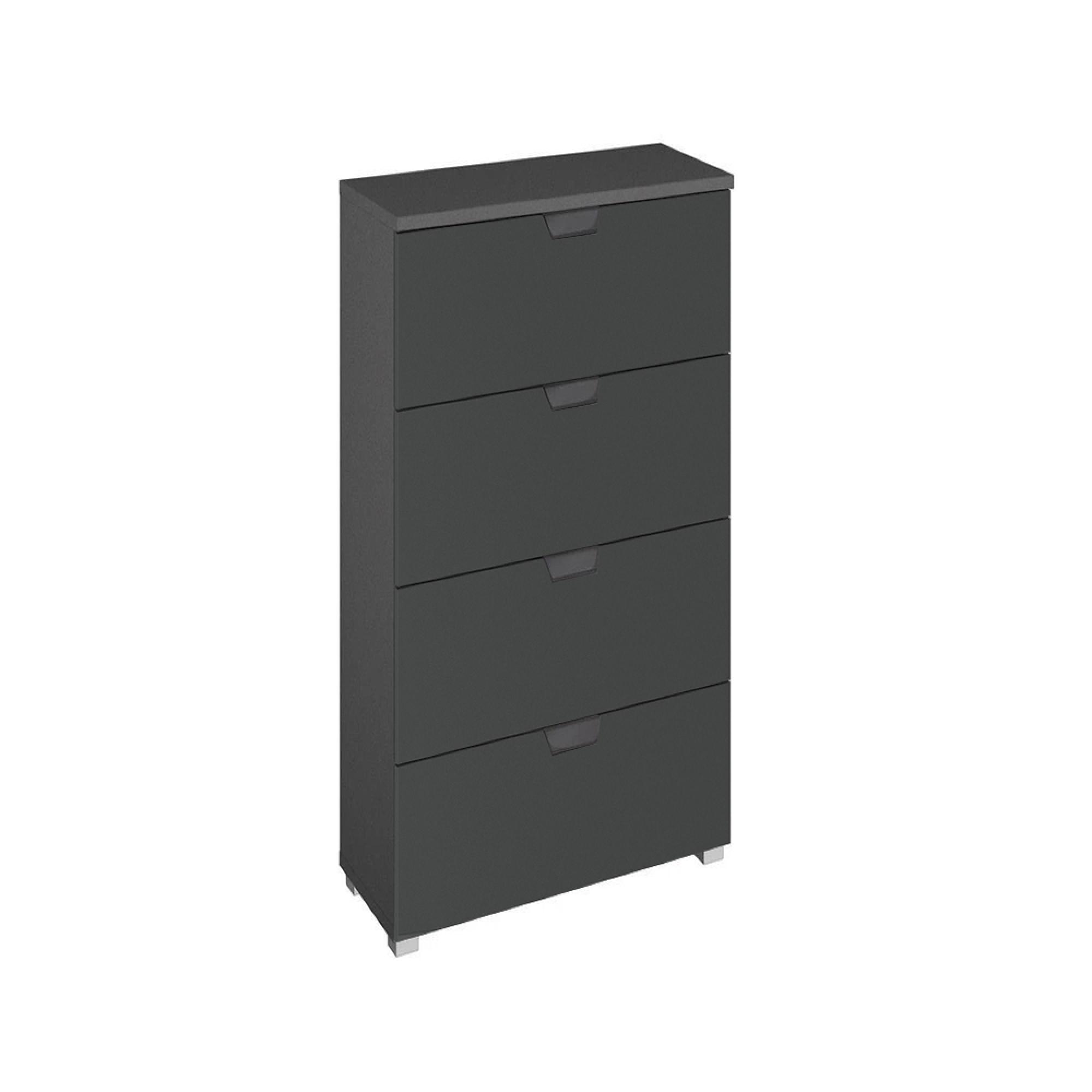 Rauch Aditio 4 Drawer Narrow Chest - Metallic Dark Grey
