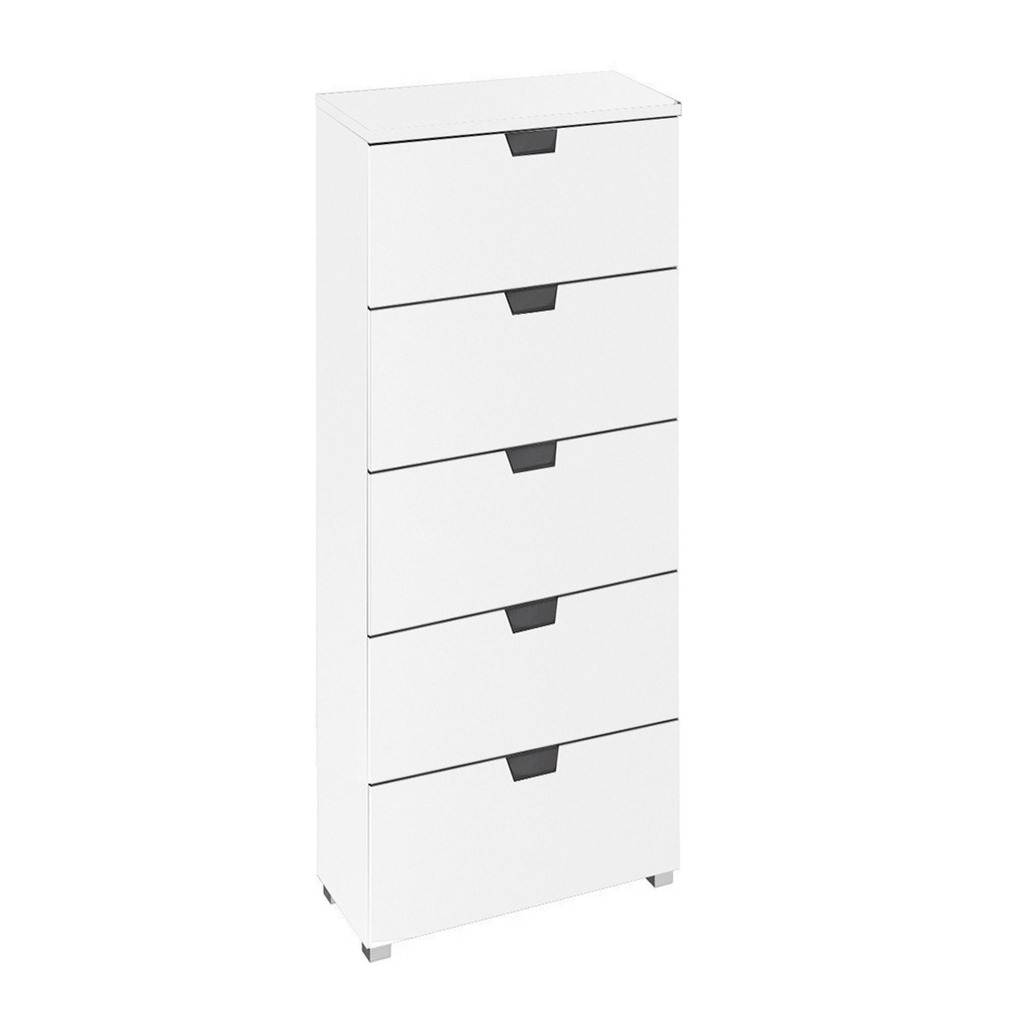 Aditio Tall Chest - 5 Drawer - Alpine White