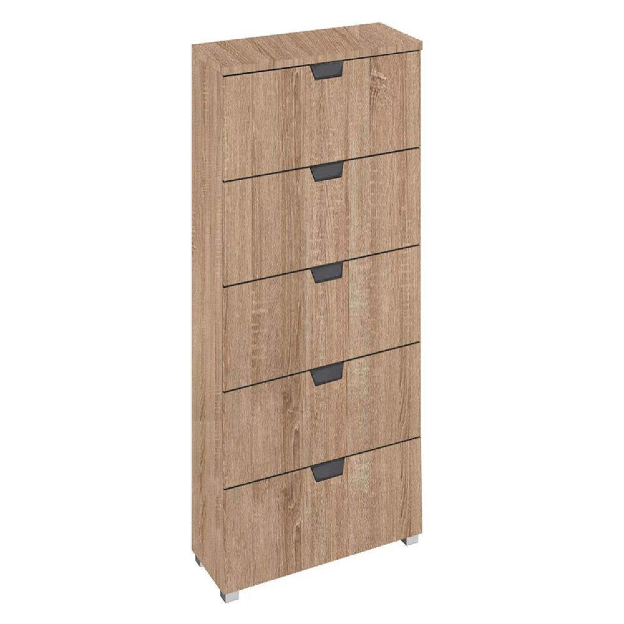 Aditio Tall Chest - 5 Drawer - Sonoma Oak