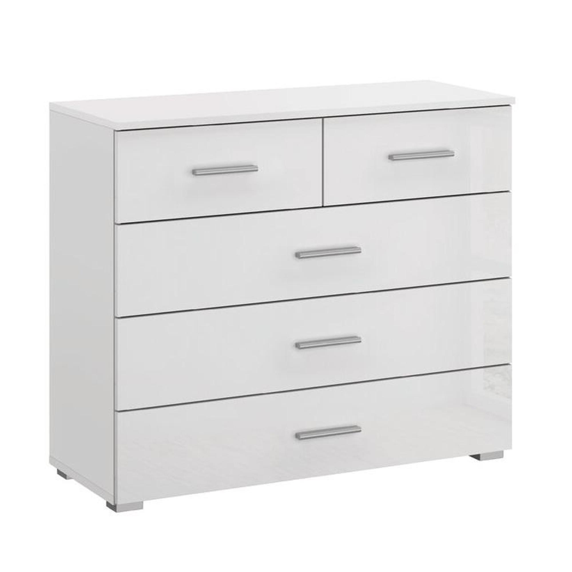 Rauch Elegant4you 3+2 Drawer Chest - Alpine White and White High Gloss