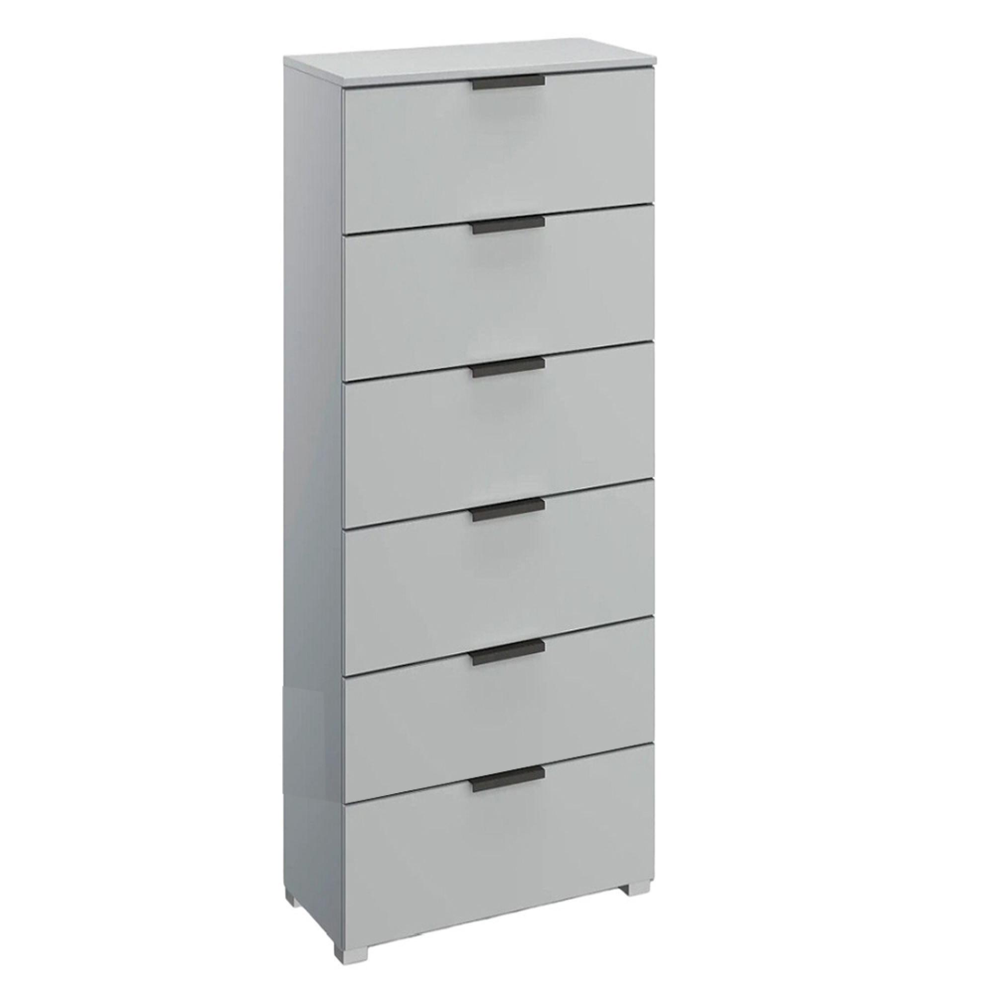 Skat Meridian Chest - 6 Drawer - Tall - Silk Grey