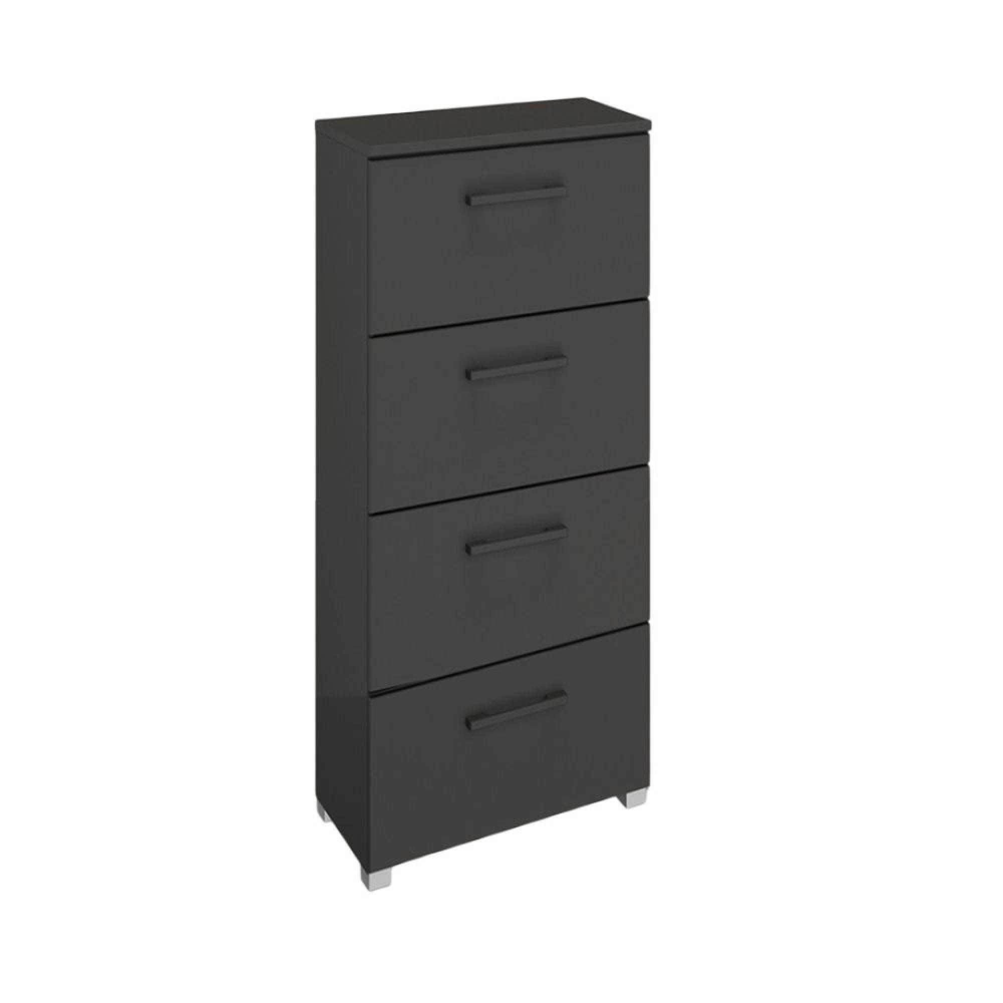 Rauch Skat Shine 4 Drawer Narrow Chest - Graphite