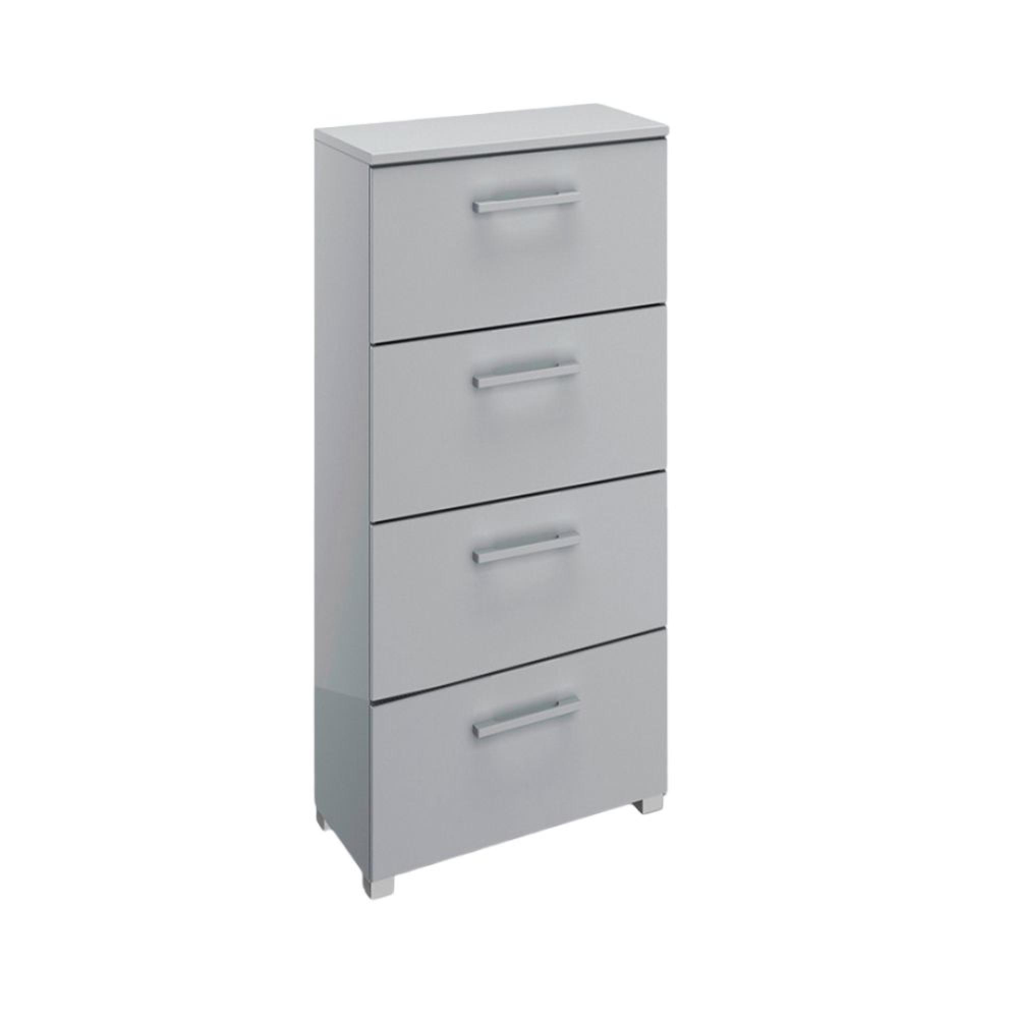 Rauch Skat Shine 4 Drawer Narrow Chest - Silk Grey