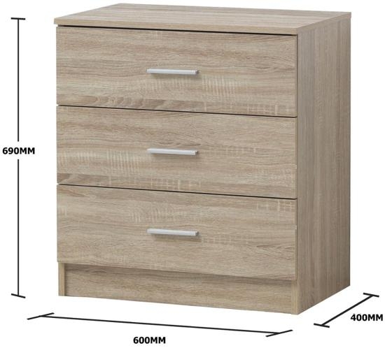 Rico Costa 3 Drawer Small Chest - Variant Available