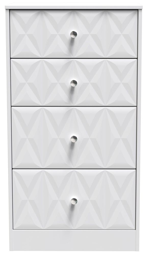 San Jose White 4 Drawer Deep Midi Chest