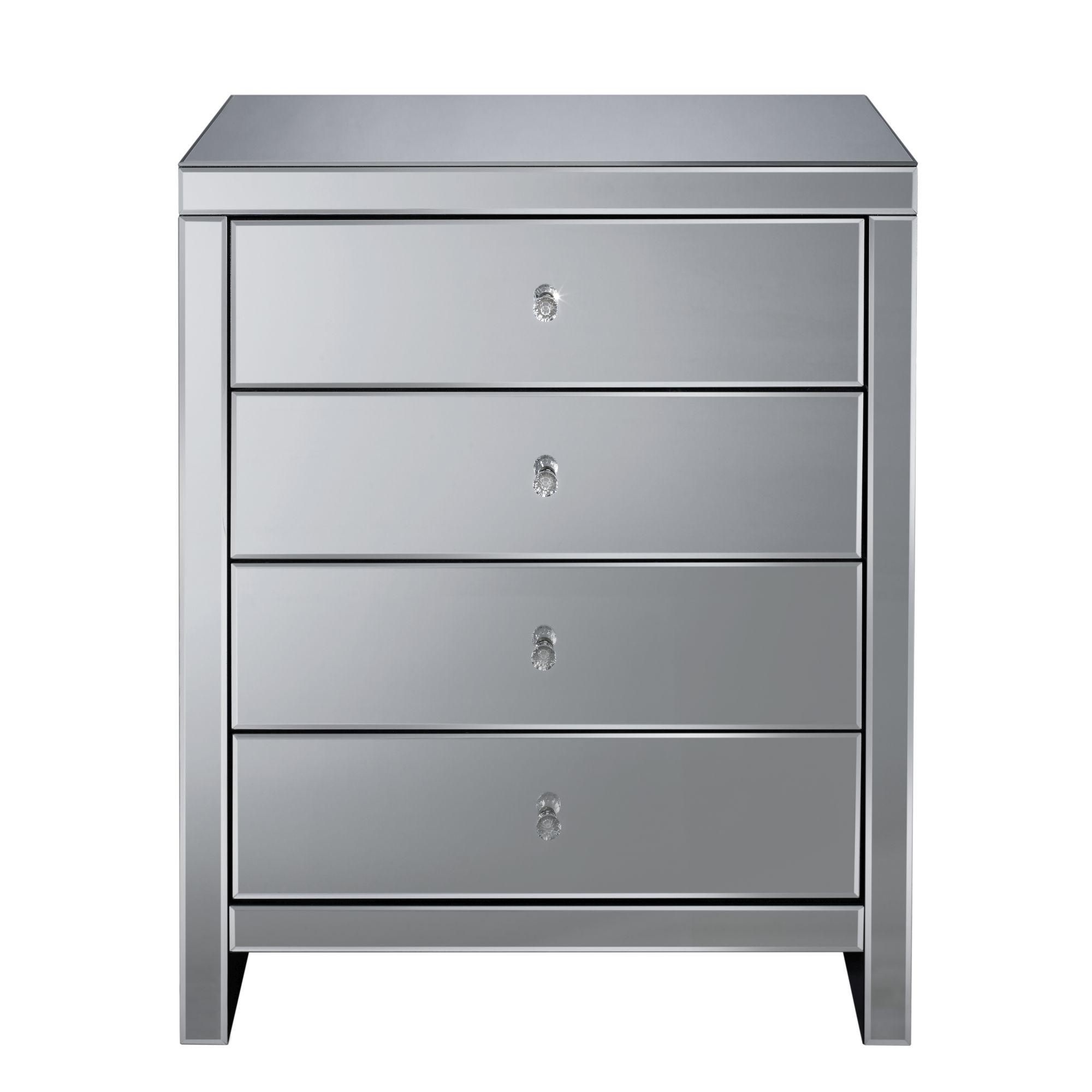 Seville Chest - 4 Drawer - Mirrored