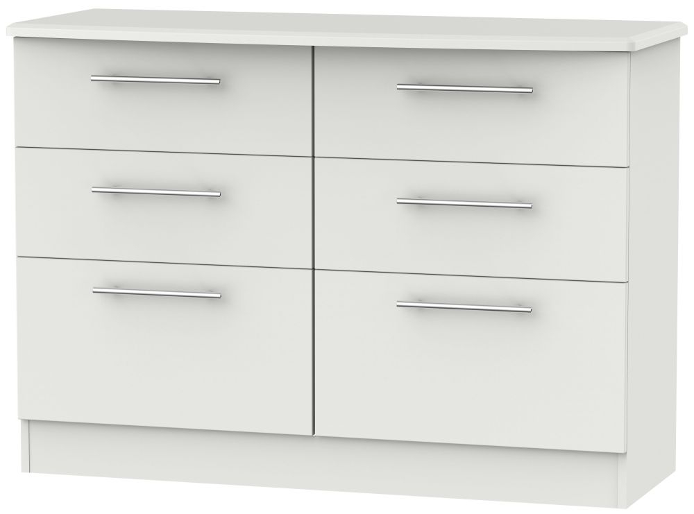 Sherwood Grey 6 Drawer Midi Chest