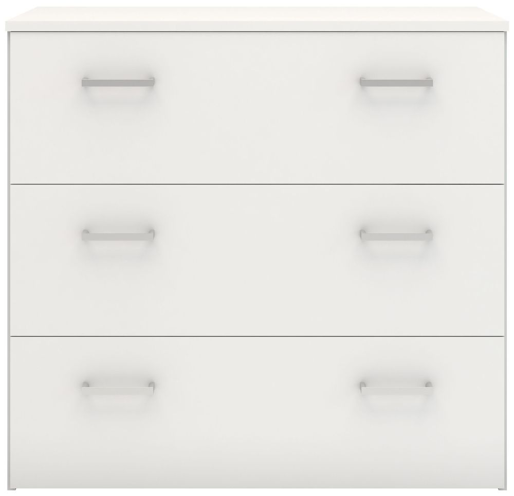 Space White 3 Drawer Small Chest