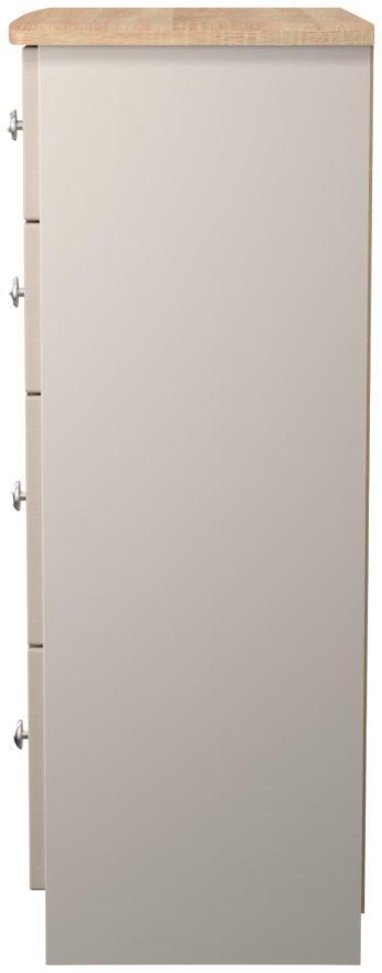 Sussex Deep Chest - 4 Drawer - Cashmere and Oak