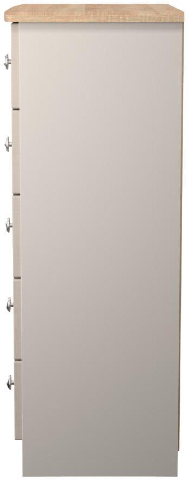 Sussex Chest - 5 Drawer - Cashmere and Oak