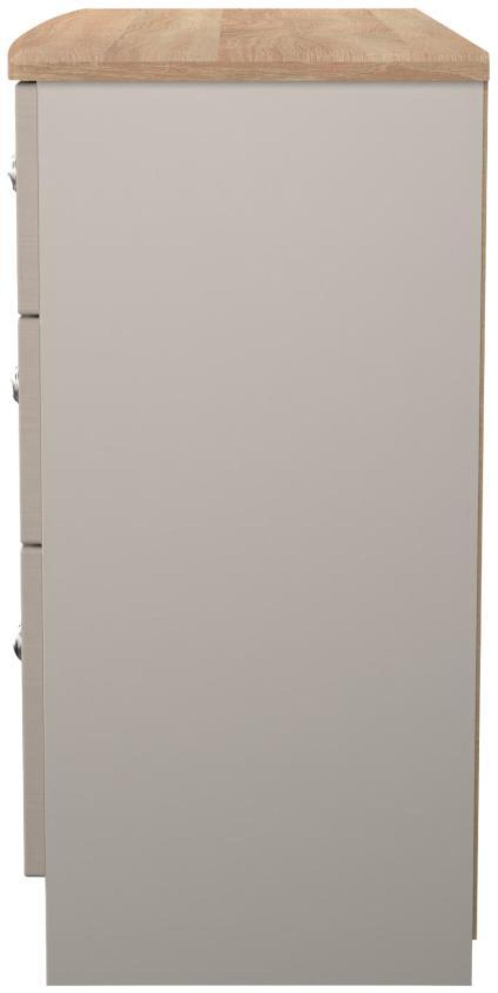 Sussex Midi Chest - 6 Drawer - Cashmere and Oak