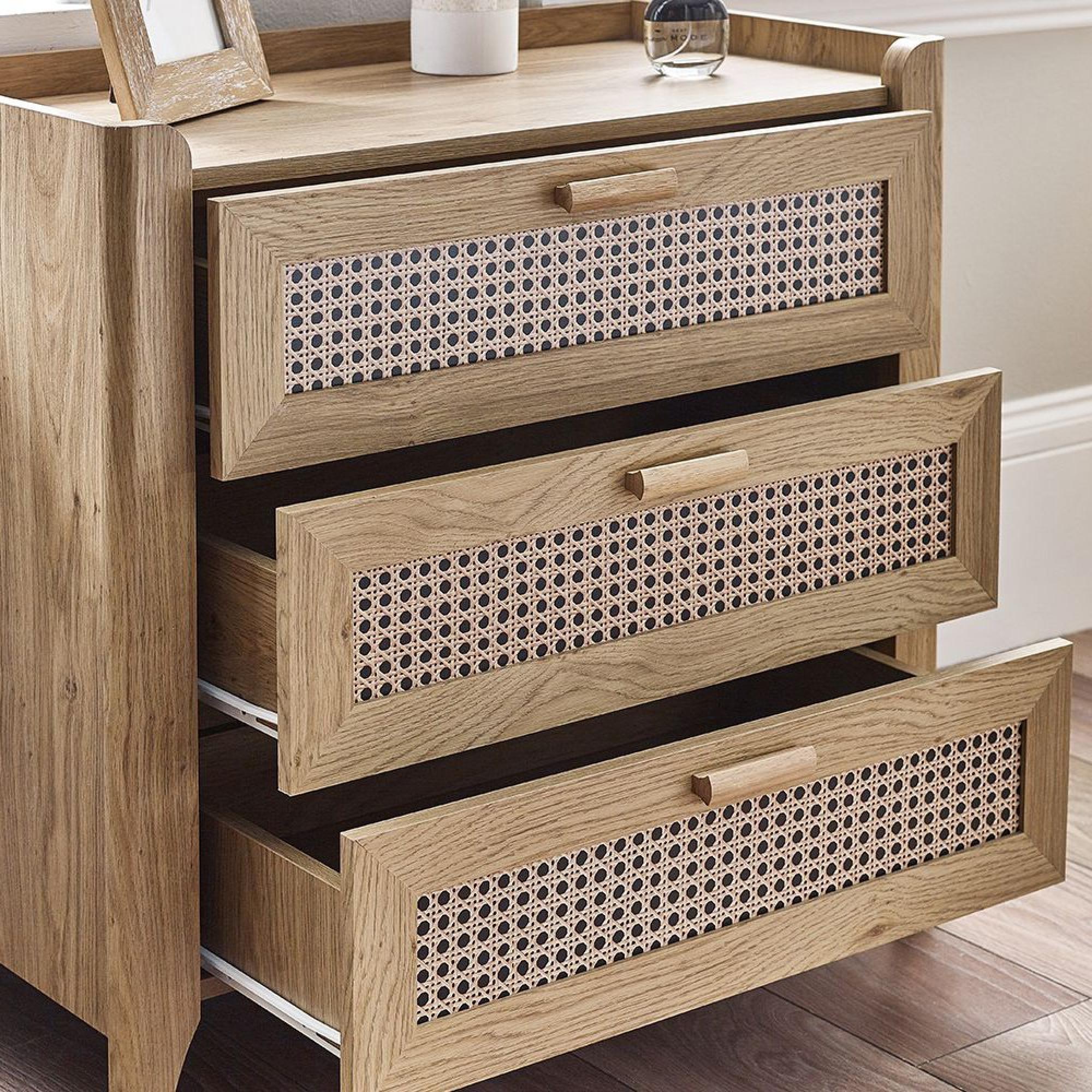 Sydney Chest of Drawers - 3 Drawer - Small - Faux Rattan