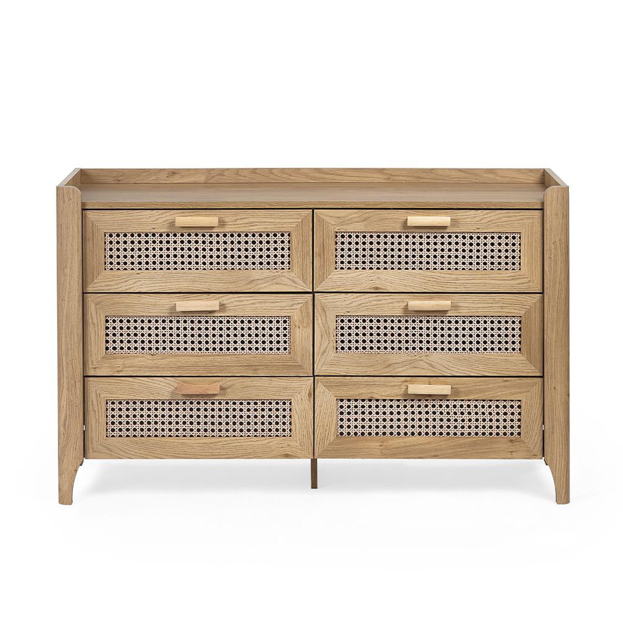 Sydney Chest of Drawers - 6 Drawer - Wide - Faux Rattan