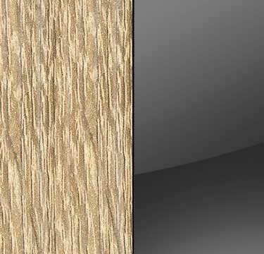 Sonoma Oak Carcase with Glass Basalt Front and Chrome Color Long Handle A562L