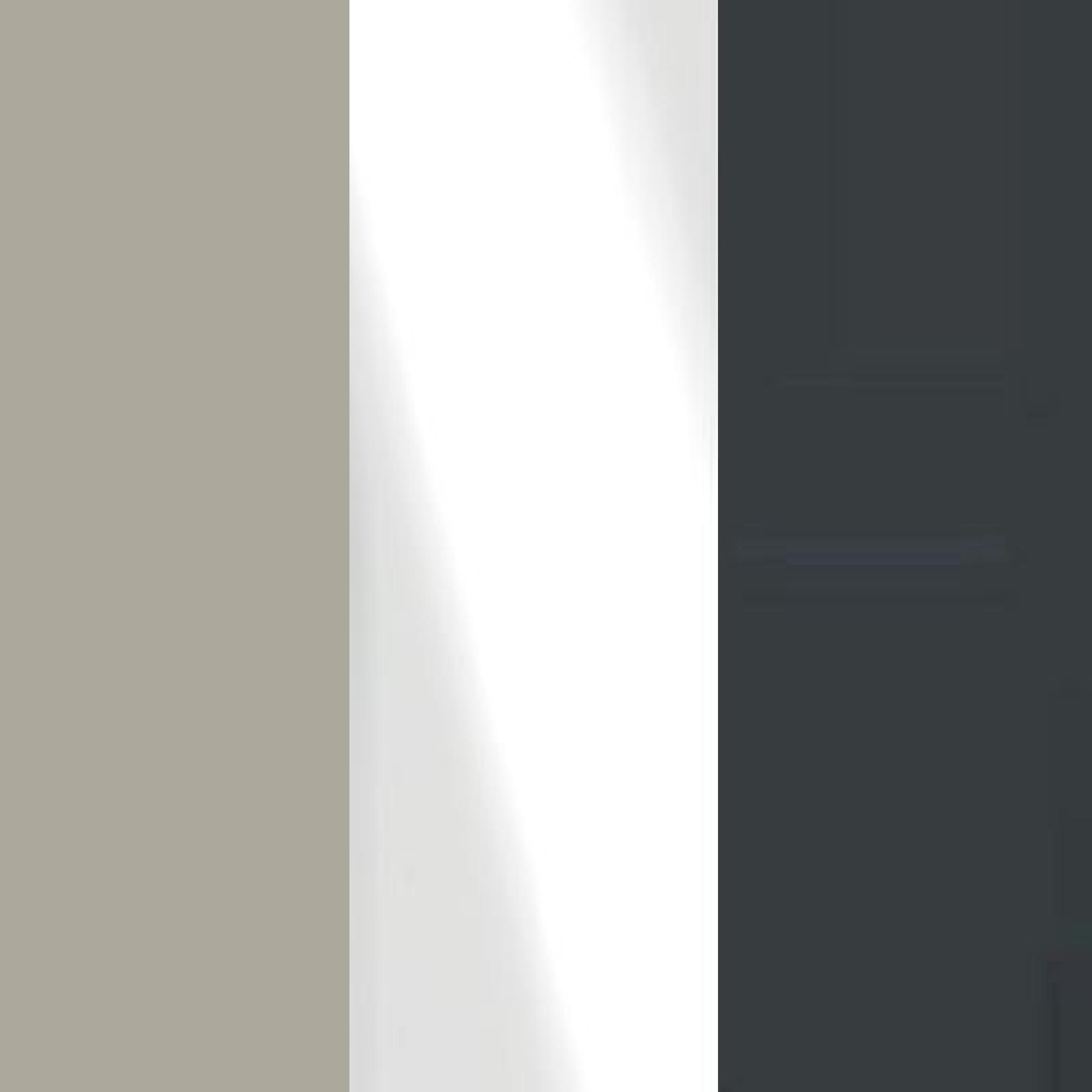 Pebble Grey Carcase with White Glass Front and Slate Handle 953