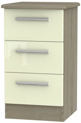 Cream High Gloss Front and Darkolino Base Unit