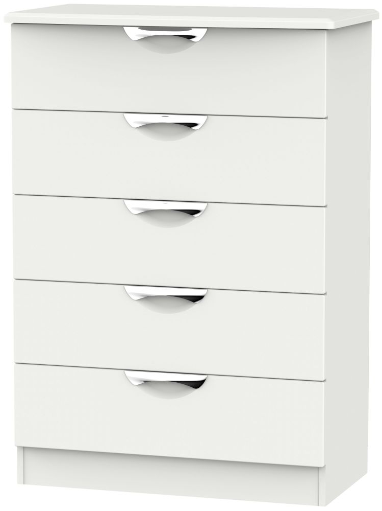 Camden 5 Drawer Chest - Light Grey