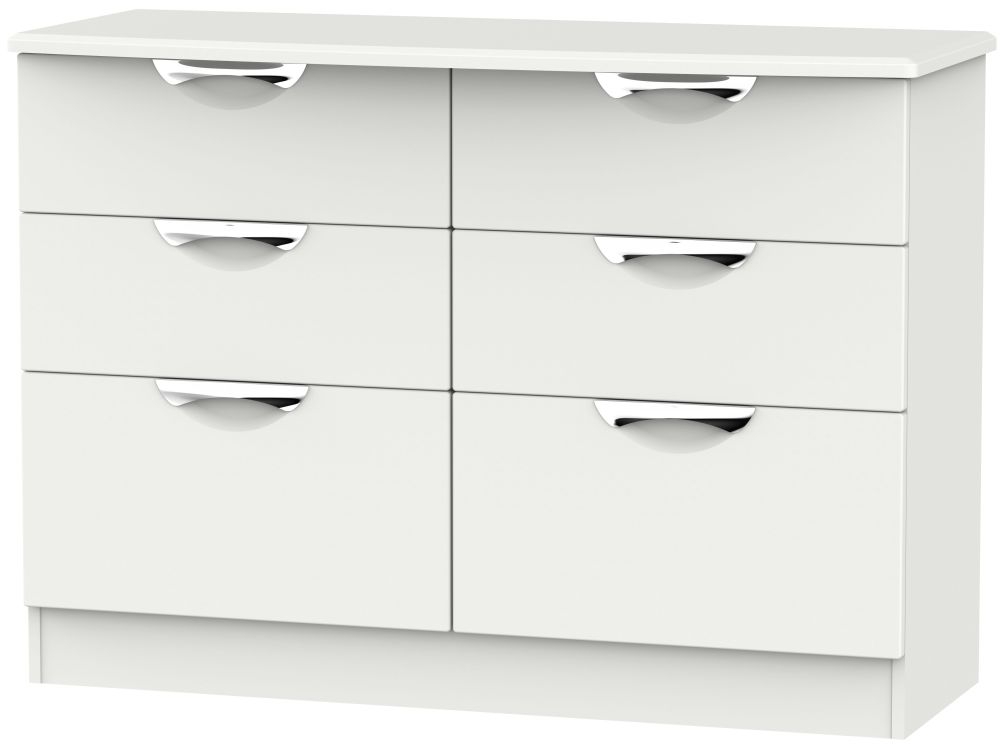 Camden 6 Drawer Midi Chest - Light Grey
