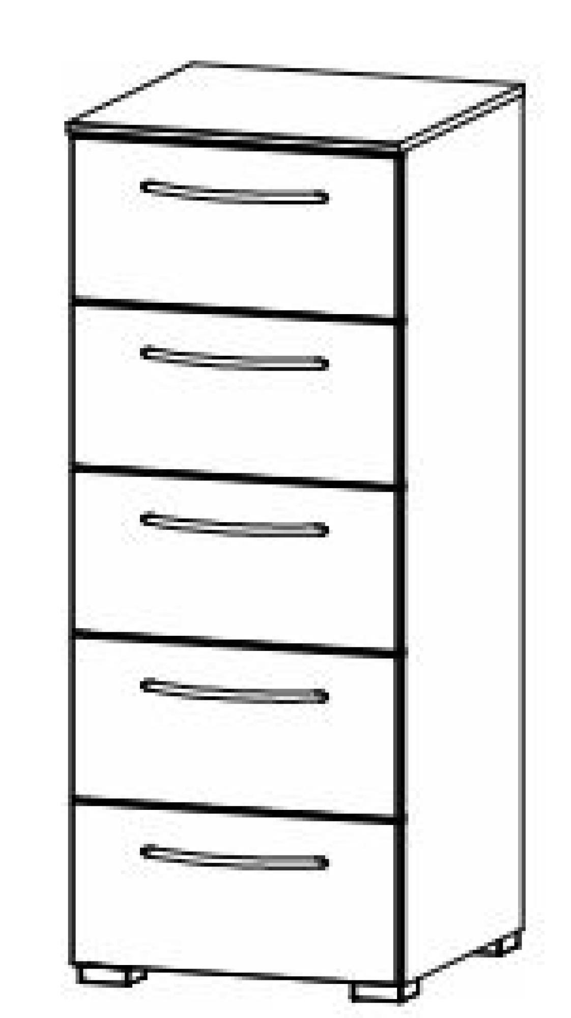 6DB0 : 5 Drawer Chest with Color Front