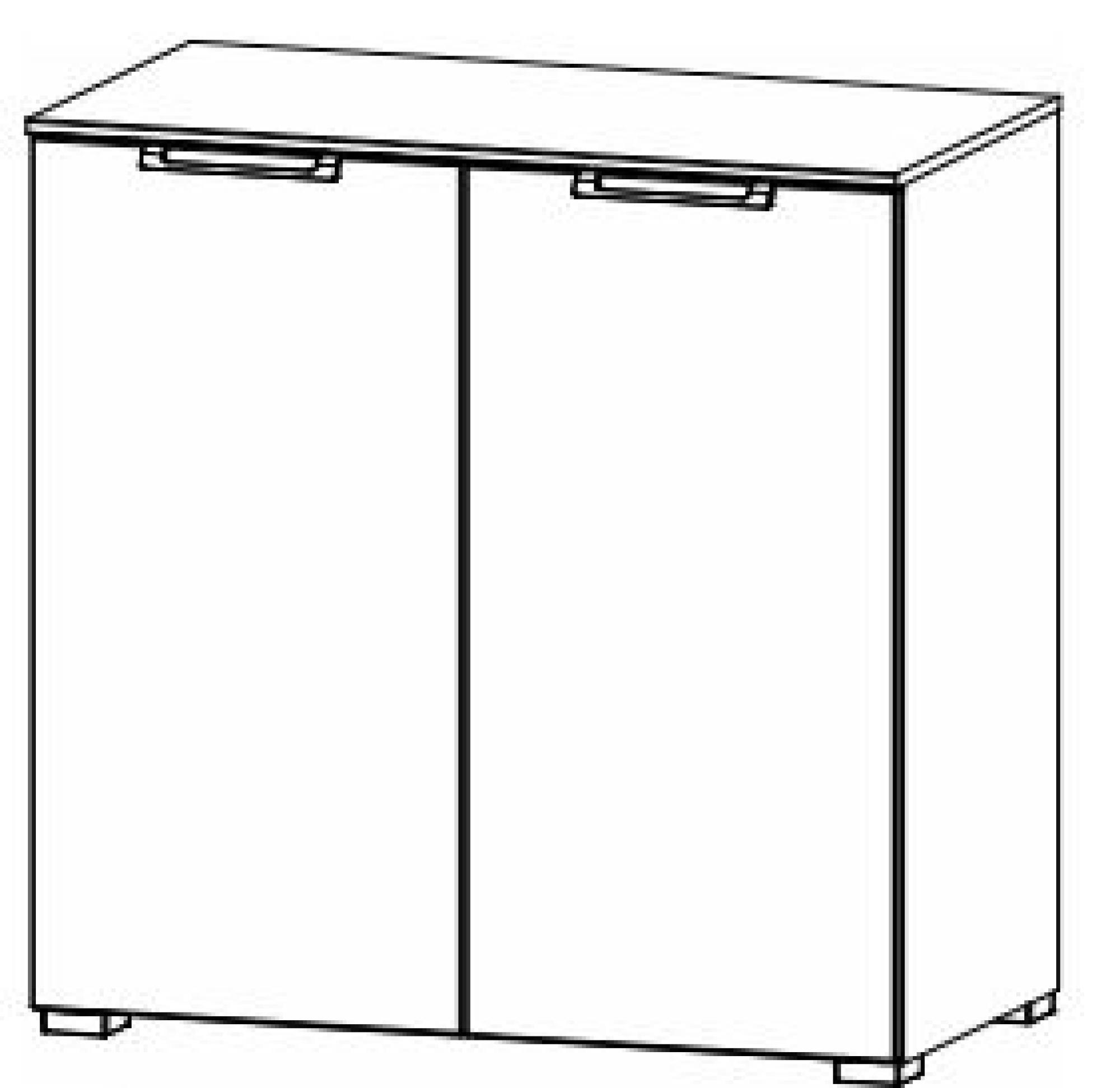 6D28 : 2 Door Cupboard with Color Front