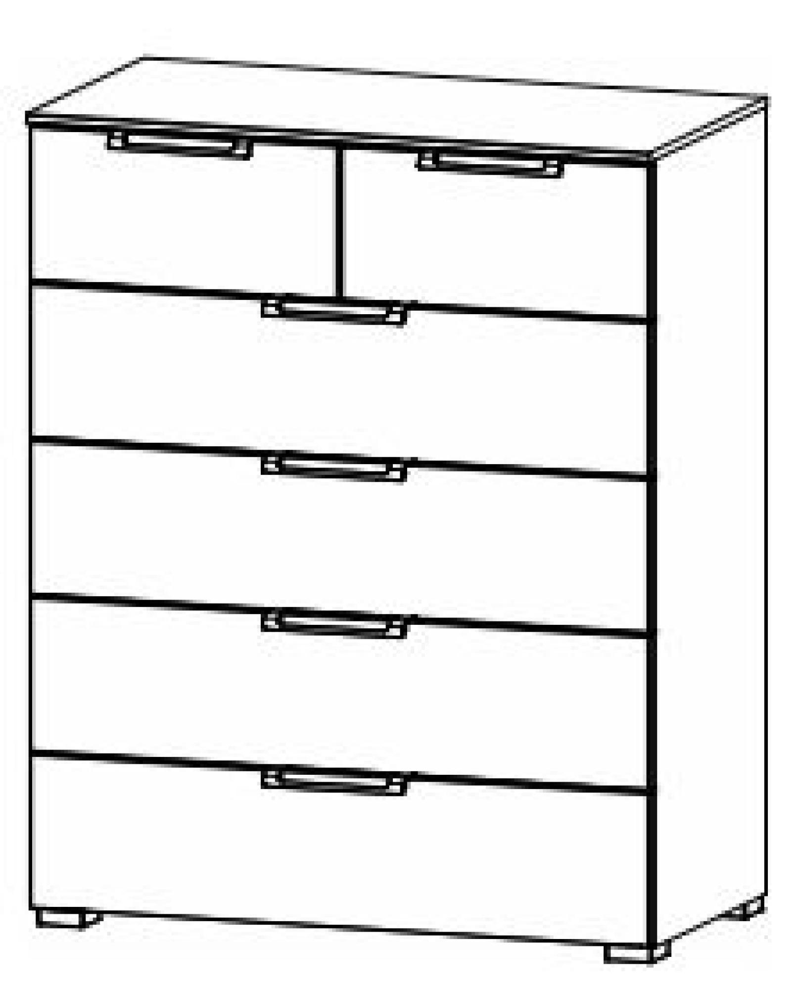 6DF2 : 6 Drawer Chest with Color Front