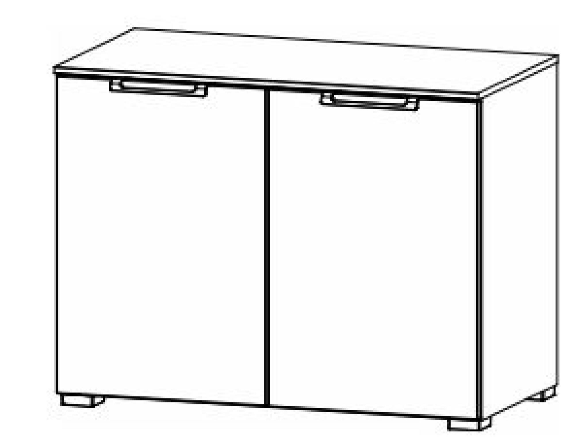 6H21 : 2 Door Cupboard with High Polish Front