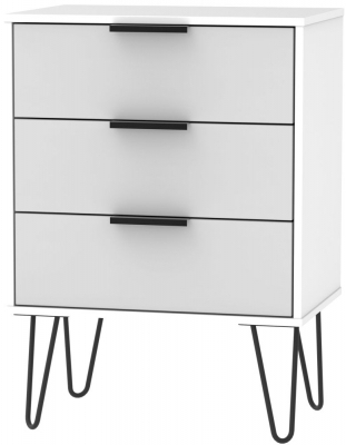 Grey Matt Front with White Base Unit with Hairpin Legs