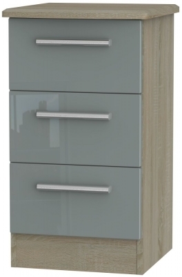 Grey High Gloss Front and Darkolino Base Unit