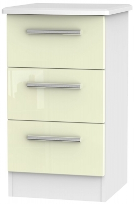 Cream High Gloss Front and White Base Unit