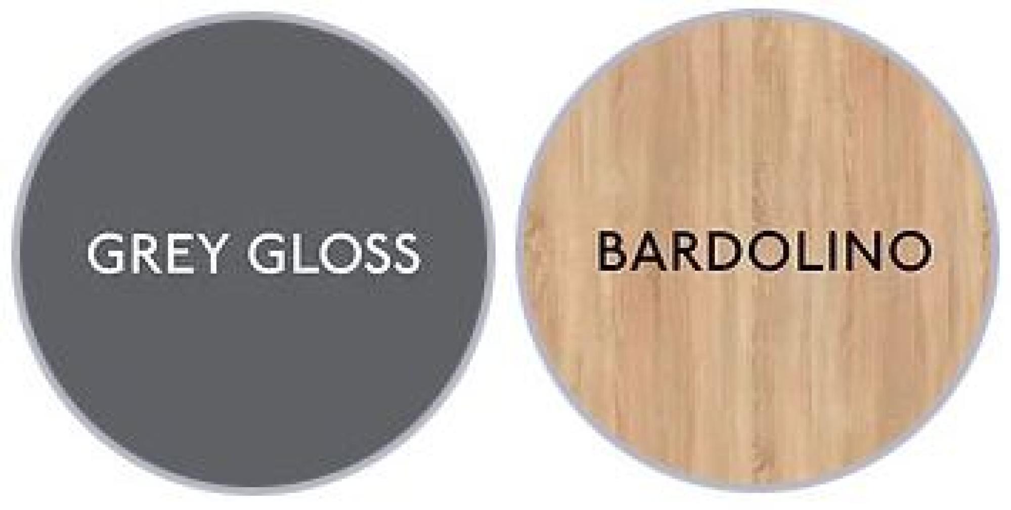 Grey Gloss Front and Bardolino Effect Base Unit
