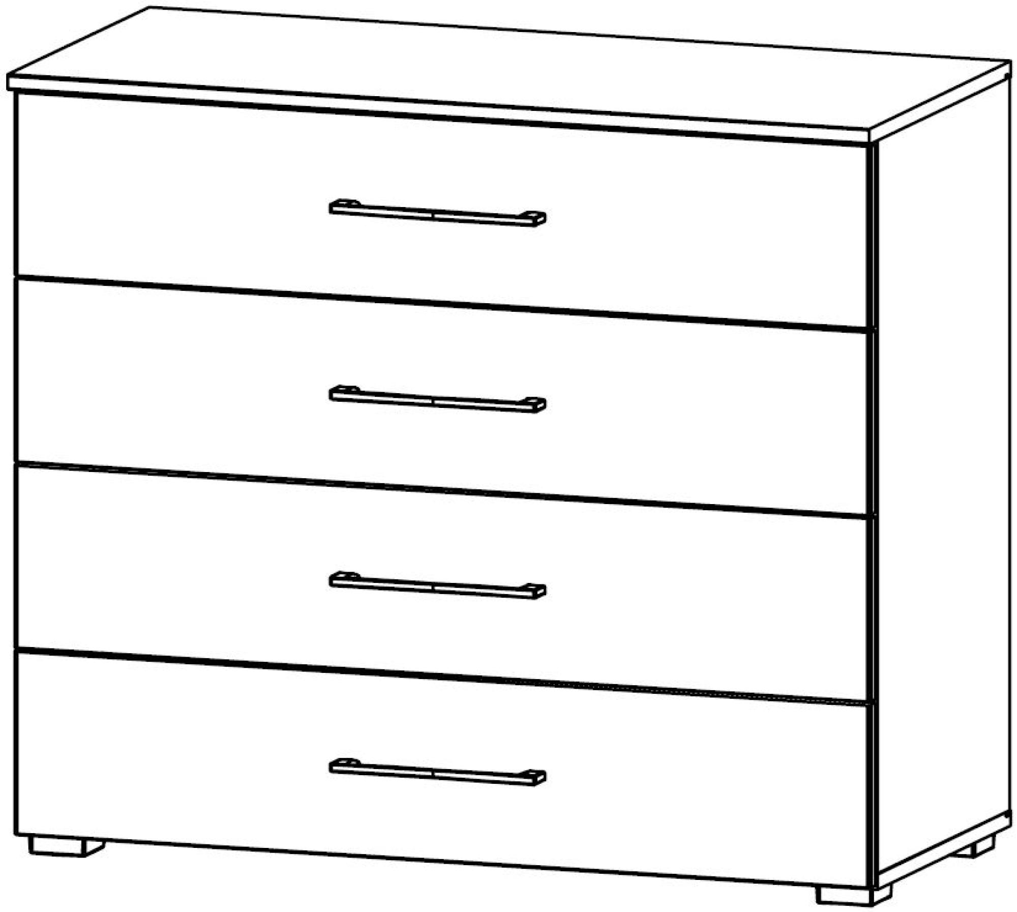 6D44 : 4 Drawer Wide Chest with Color Front - Assembled