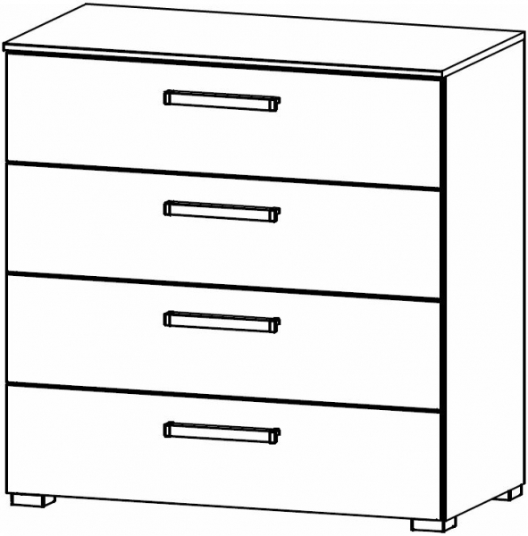 6D44 : 4 Drawer Wide Chest