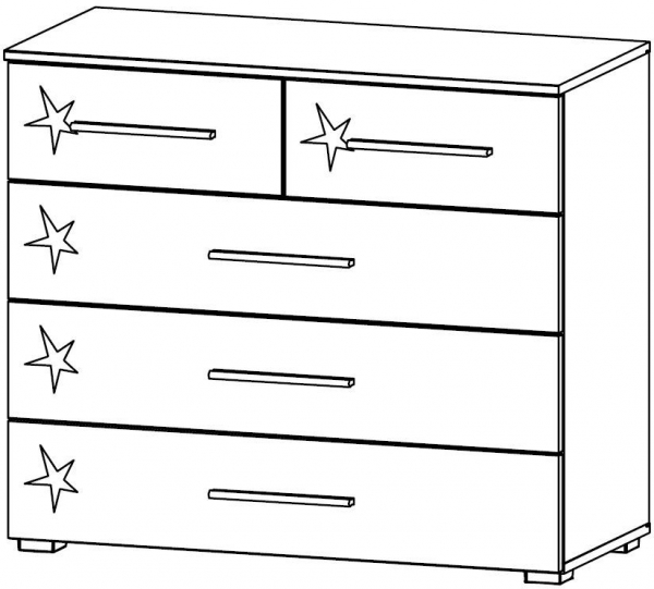 69WH : 5 Drawer Chest