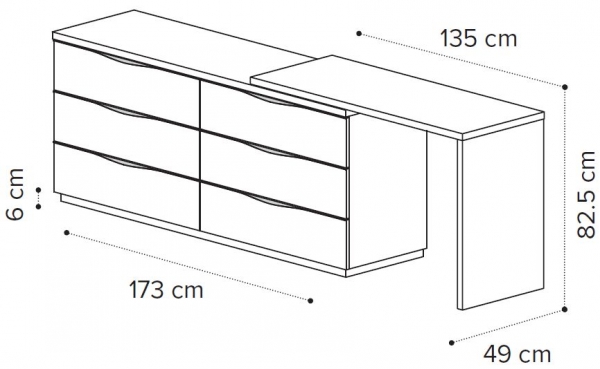 with Adjustable Vanity Dresser