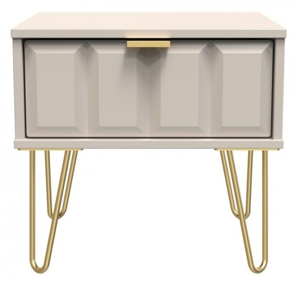 Kaschmir Front and Kaschmir Matt Base Unit with Gold Hair Pin Style Metal Legs