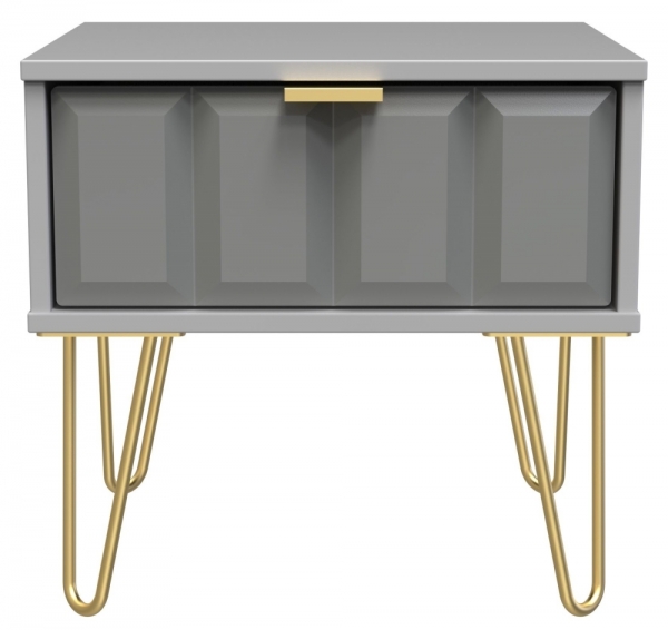 Shadow Matt Front and Grey Matt Base Unit with Gold Hair Pin Style Metal Legs