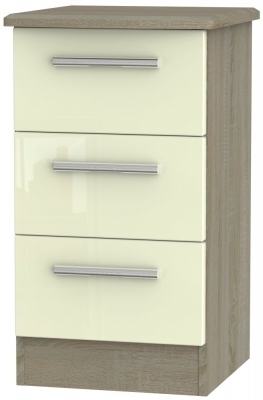 Cream High Gloss Front and Darkolino Base Unit